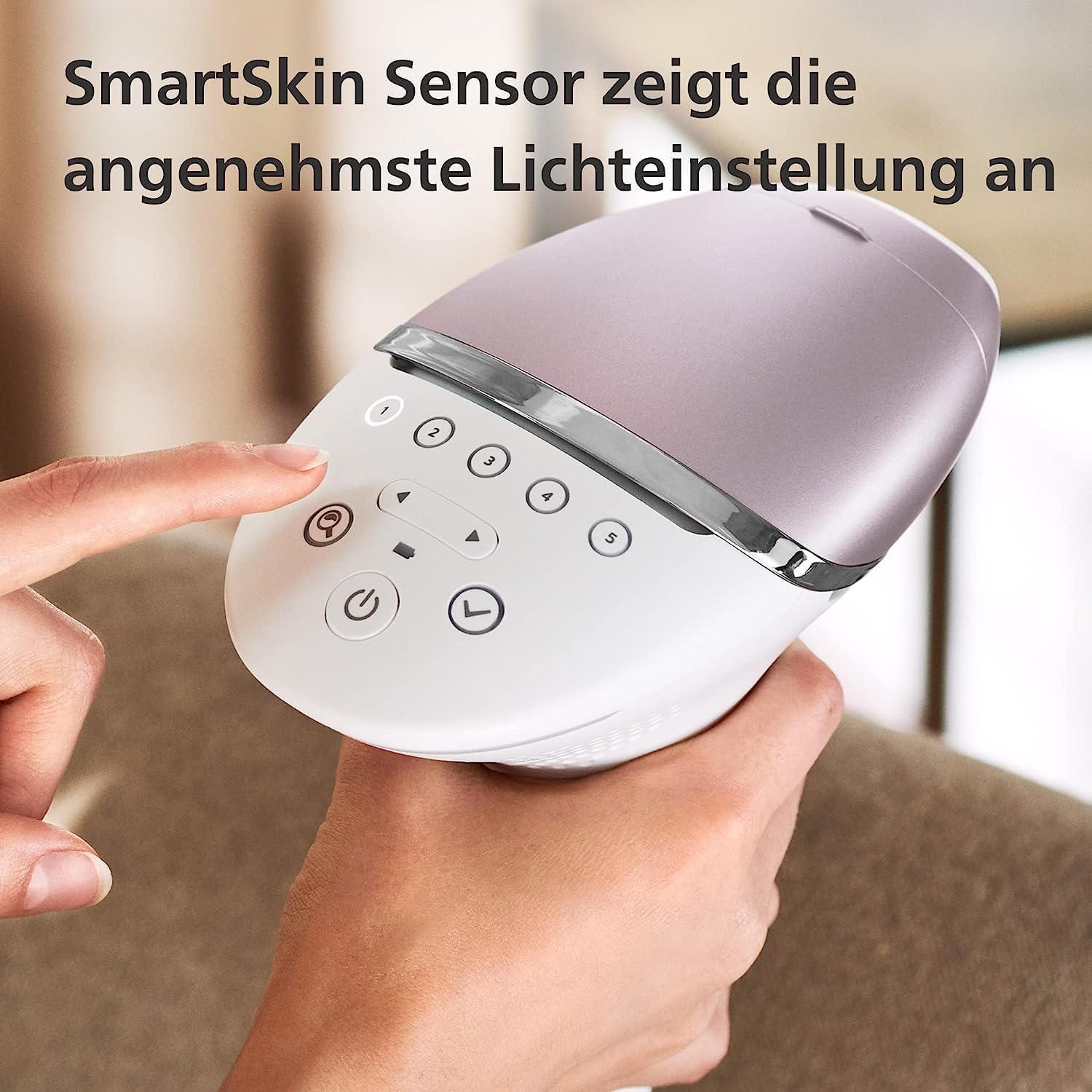 Philips Lumea IPL Haarentfernungsgerät 8000 Series – Haarentfernungsgerät mit SenseIQ Technologie, 4 Aufsätze und Satin Compact Korrekturtrimmer (Modell BRI949/00)