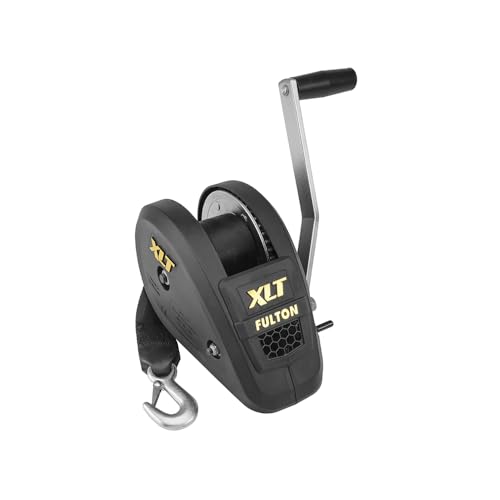 Fulton 142314 XLT Verricello a velocità Singola con Cinghia e Copertura da 50 m   816,5 kg, 1 Pezzo, Nero : Amazon.it: Sport e tempo libero