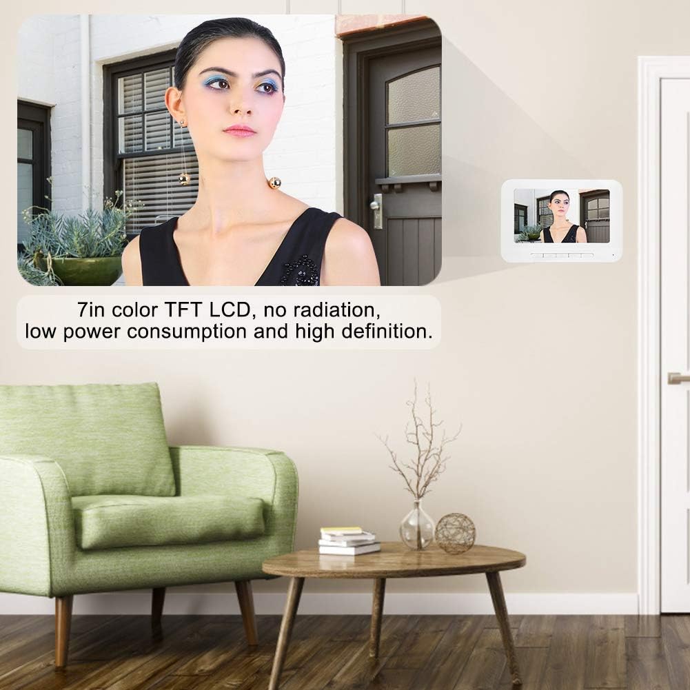 Cosiki Video Citofono, Citofono 5 Fili Universale, Campanello Citofono Kit Videocitofono Campanello Video 5 Appartamenti per Casa Videocitofono Smart Citofono Condominiale