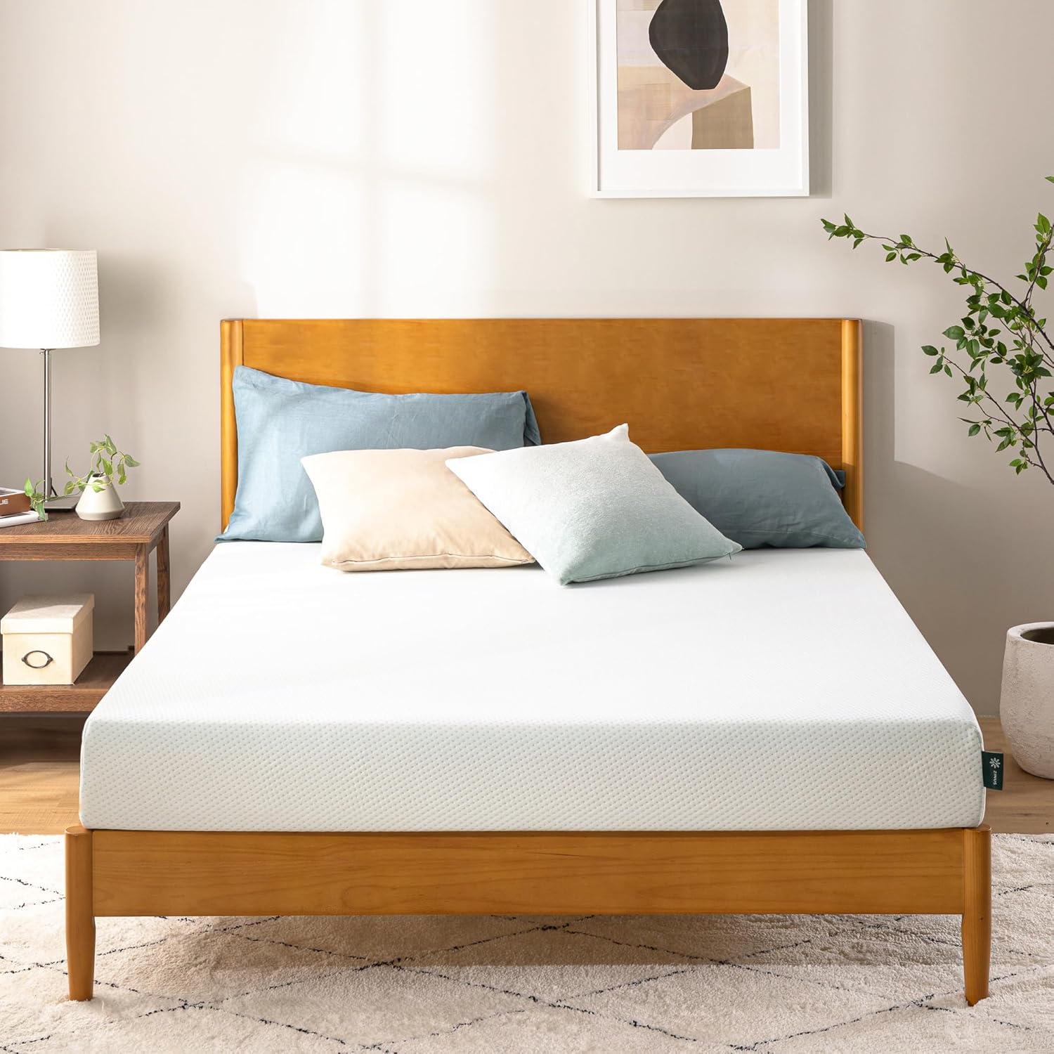 Zinus Materasso Singolo 80x190 cm-Materasso 80x190 Ortopedico a Schiuma Viscoelastica con Cool Gel-Altezza 15 cm–Media Rigidità – Certificato OEKO-TEX – Materasso Ortopedico Ventilato e Anti-Umidità