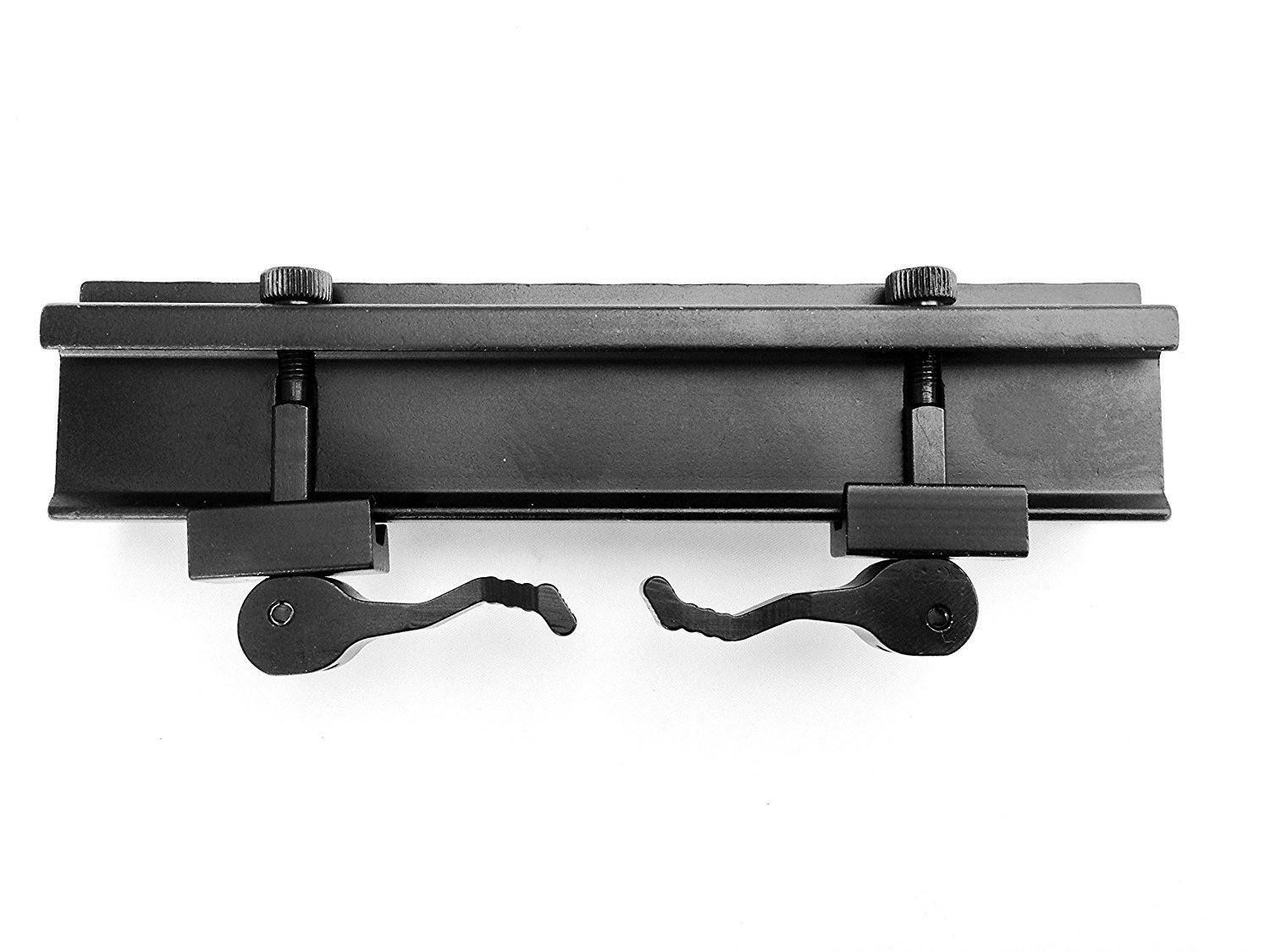 Optics Rifle Scope Angle Mount Double 13-Slot Rail with Integral QD Lever Lock System by Green Blob Outdoors