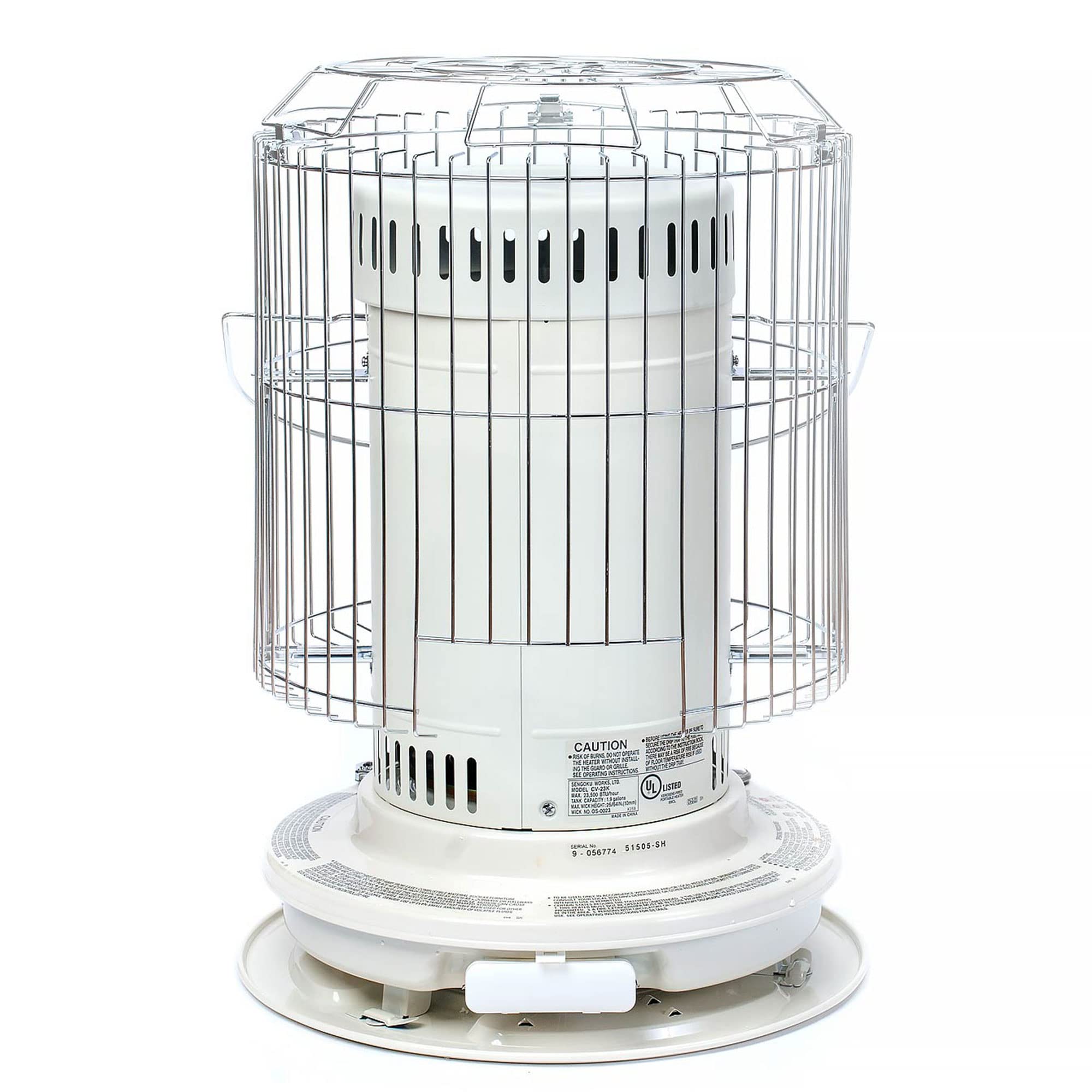 Sengoku HeatMate 23,500 BTU Portable Kerosene Heater, White – Heats 1000 Sq Ft, No Electricity Needed
