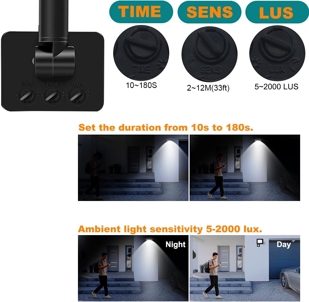 LED Strahler Außen mit Bewegungsmelder 100W, Superhell 10000LM Led Außenstrahler 3500K LED Fluter Flutlicht, IP66 Wasserdicht Scheinwerfer für Garten,Garage,Hof(Warmweiß-10pcs,100W)