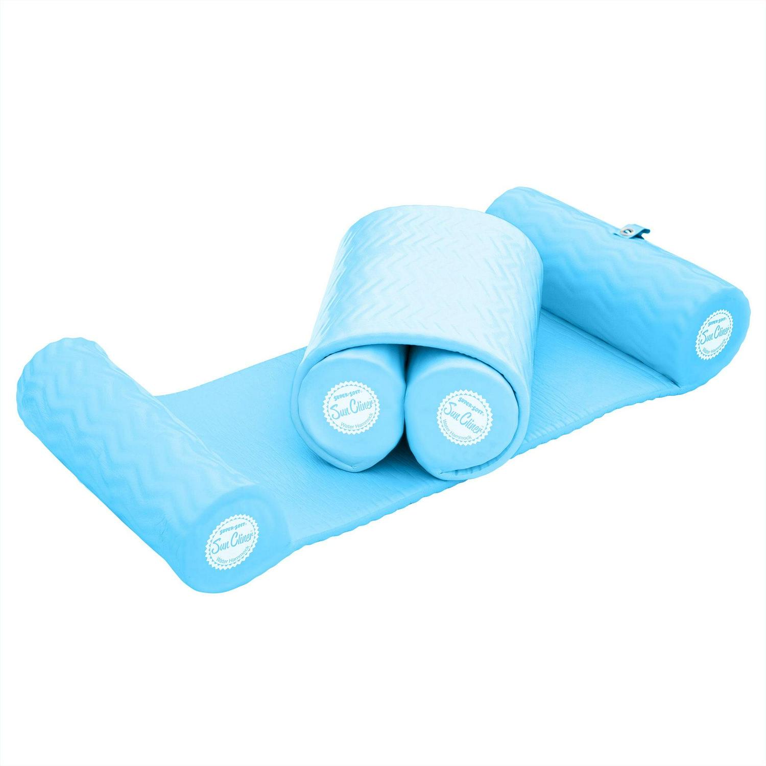 TRC Recreation Sun Cliner Water Hammock, Marina Blue &ndash; Vinyl/Foam, Eco Friendly, Non Inflatable, Pool/Lake/Beach Relaxation