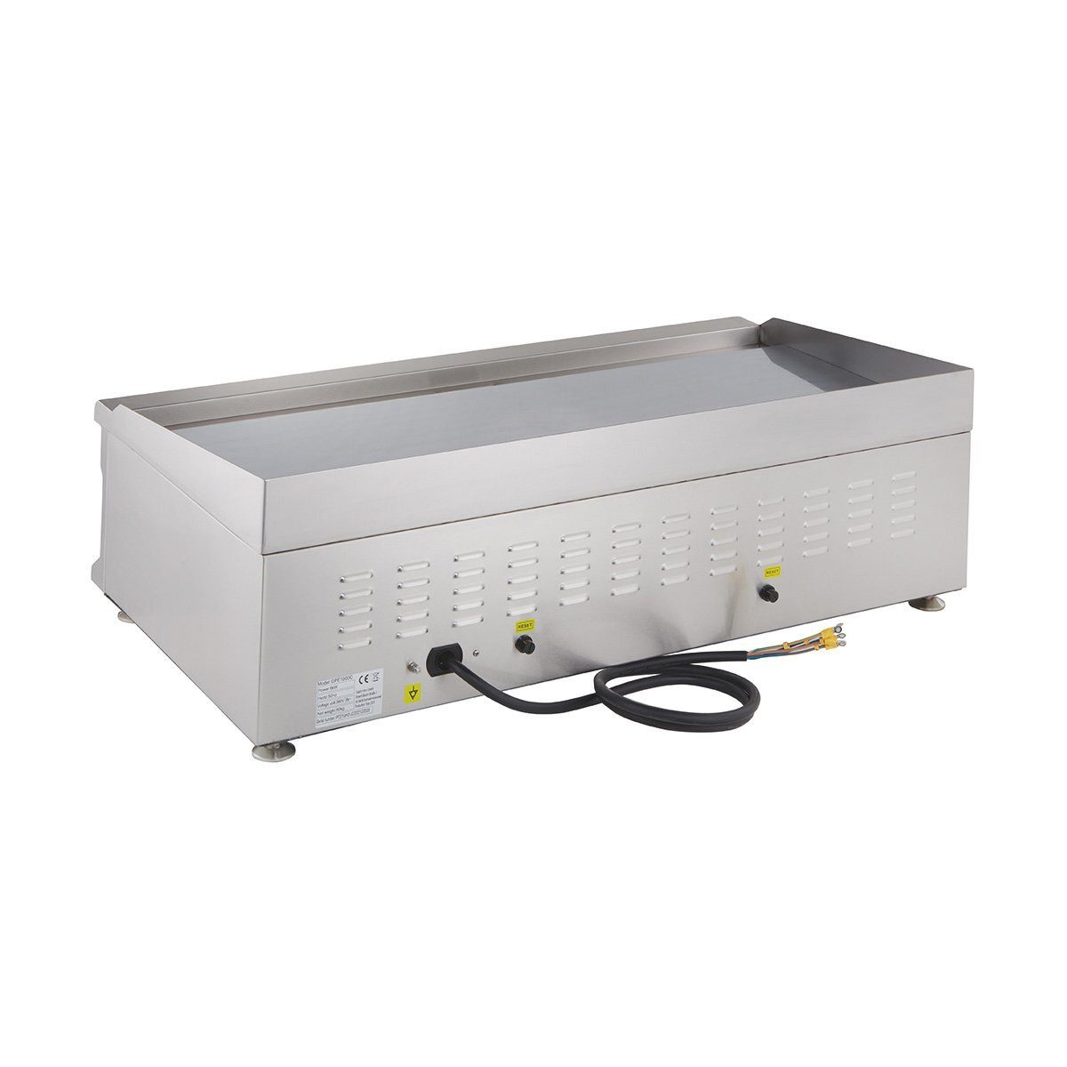 Elektrogrill Elektro Grillplatte 100 x 40 cm glatt / verchromt - Tischgerät