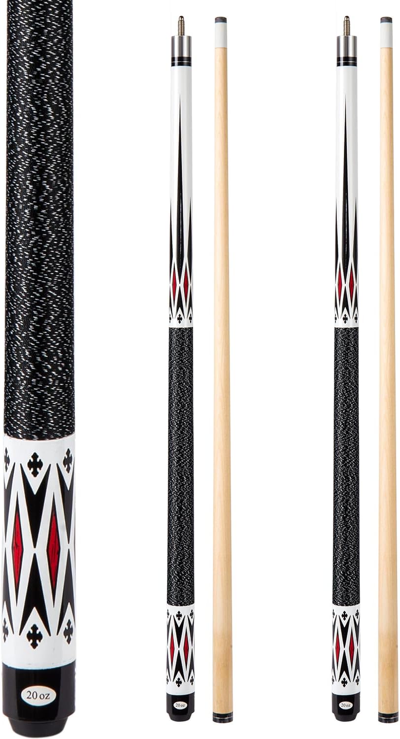 Sinsilvie 13mm 58 Pollici 19 20 Once Stecche Biliardo Pool,1/2 Maple Pool Cue Stick,Bastone da Biliardo da Bar per Uomini e Donne.