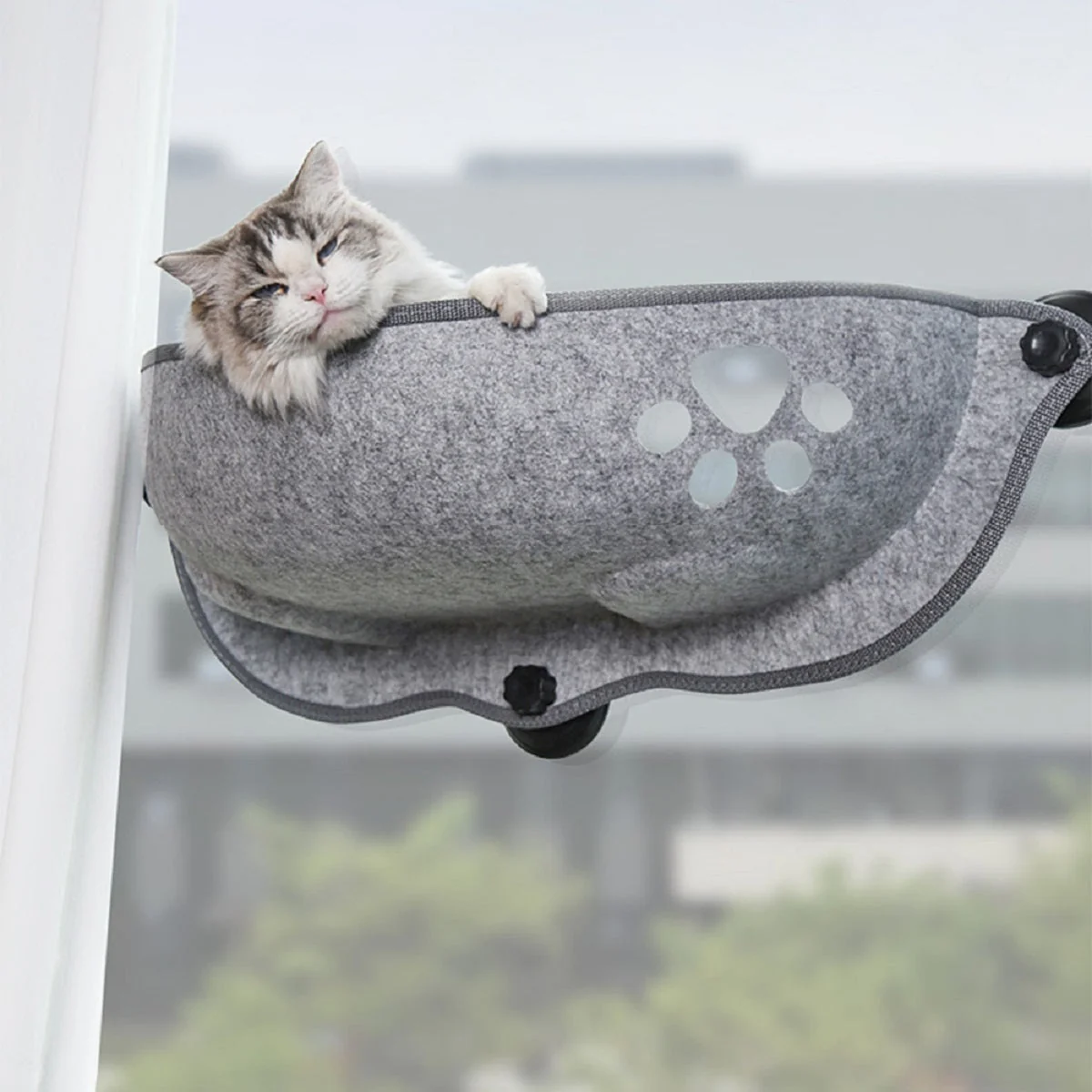 Cat Window Hammock Shelf Seat Bed Suction Cup Perch with Plush Cushion