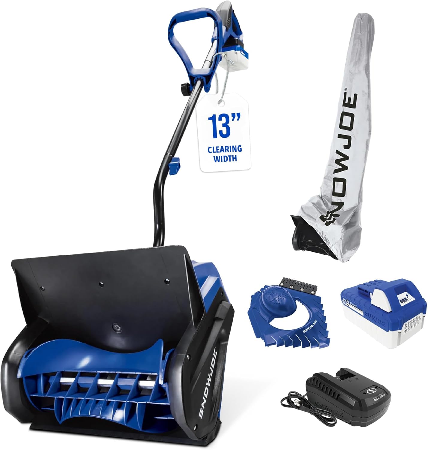 Snow Joe 24V Cordless Electric Snow Shovel Kit w/ Cover & Scraper  13