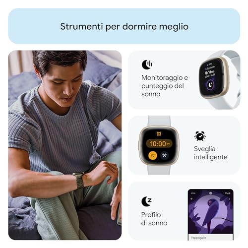 Fitbit Smartwatch Unisex Adult Nebbia Alluminio