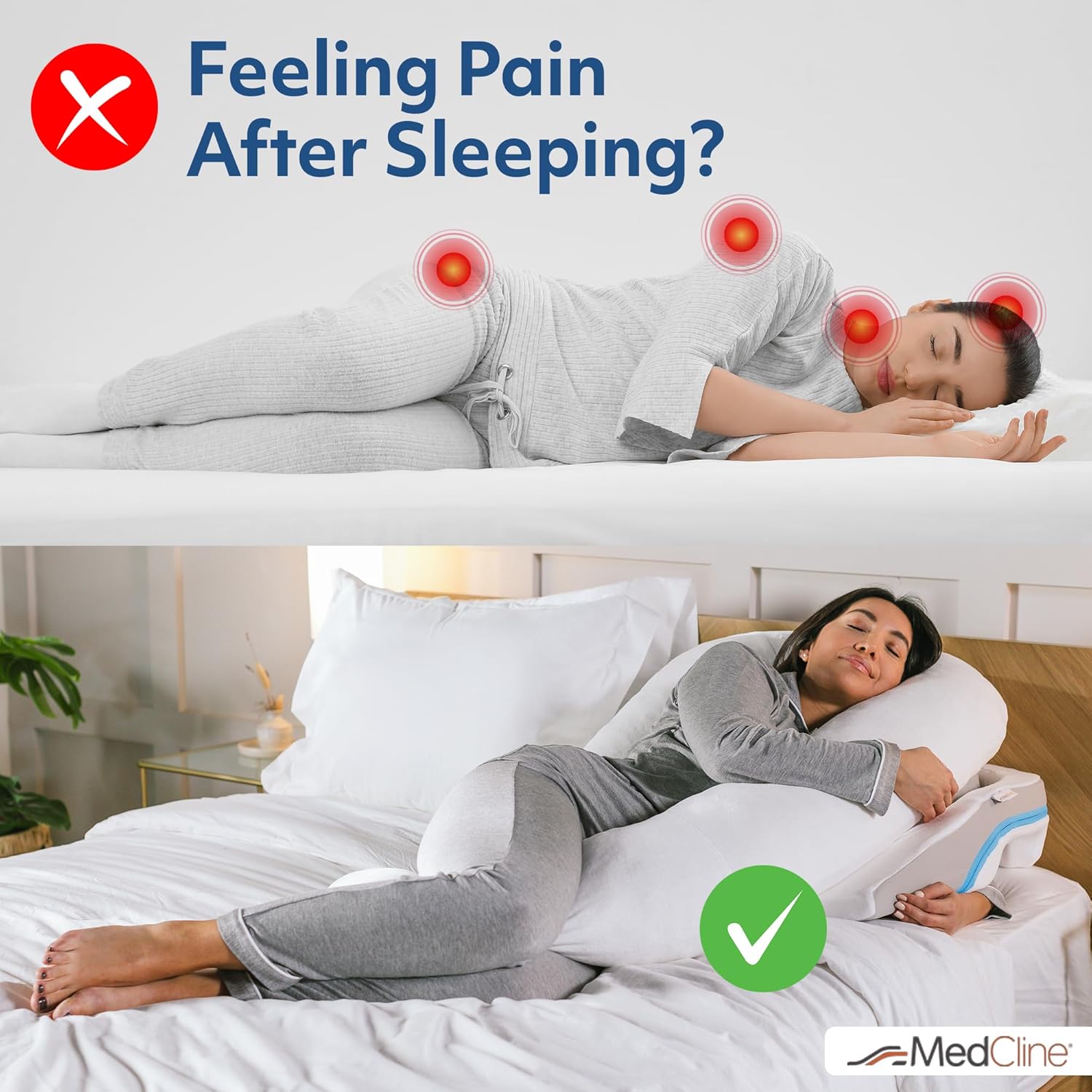 MedCline Shoulder Relief System with Body Pillow, Large Size