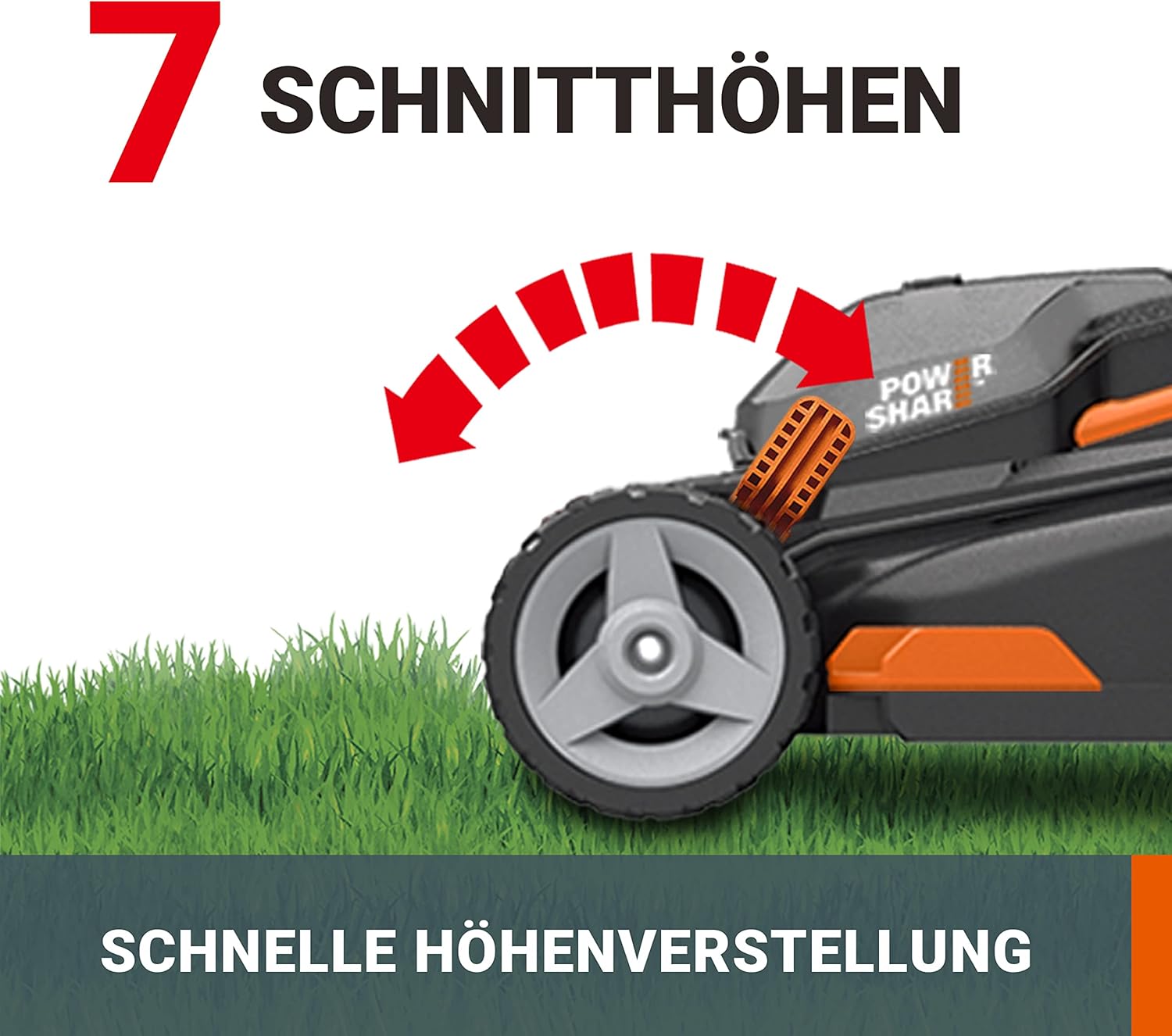 WORX WG743E Akku-Rasenmäher 40V – Profi Rasenmäher mit Mulchfunktion & PowerShare Akku – Rasenmähen ohne Kabel – Ideal für Gärten bis zu 500m²