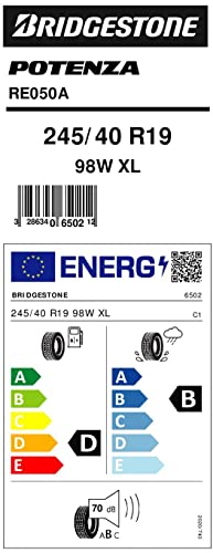 Bridgestone Potenza RE 050 A XL FSL   245/40R19 98W   Pneumatico Estivo : Amazon.it: Auto e Moto
