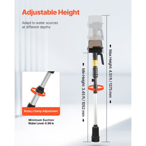 Kabellose Stab-Wassertransferpumpe für Dewalt 20V MAX-Akku (nicht im Lieferumfang enthalten)
