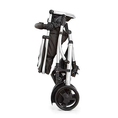 hauck Passeggino Doppio Duett 2   Passeggino Gemellare con Seduta Reversibile e Convertibile in Navicella Neonato   Manubrio Regolabile in Altezza   Parapioggia Incluso   Nero : Prima infanzia
