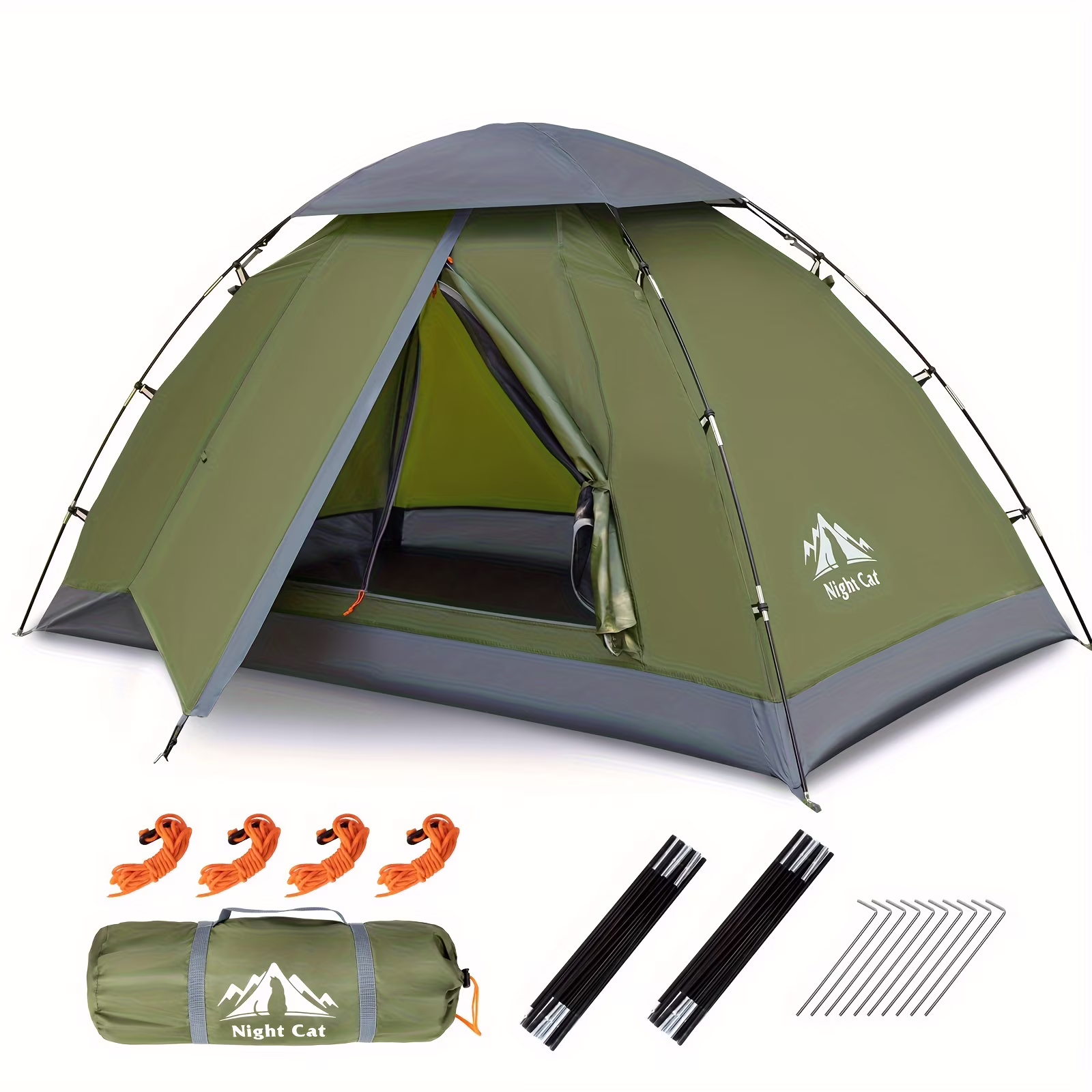 Kunkun E-commerce Upgraded Backpacking Tents 1 Person Easy Clip Setup Camping Tent Adults Scouts Heavy Rainproof Compact Lightweight, Single-Size