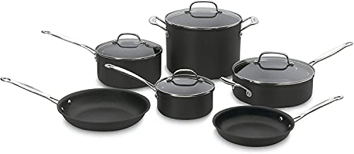 Cuisinart 66 10 Chef's Classic 10 Piece Cookware Set Nonstick Hard Anodized: Cuisinart Pots And Pans: Home & Kitchen
