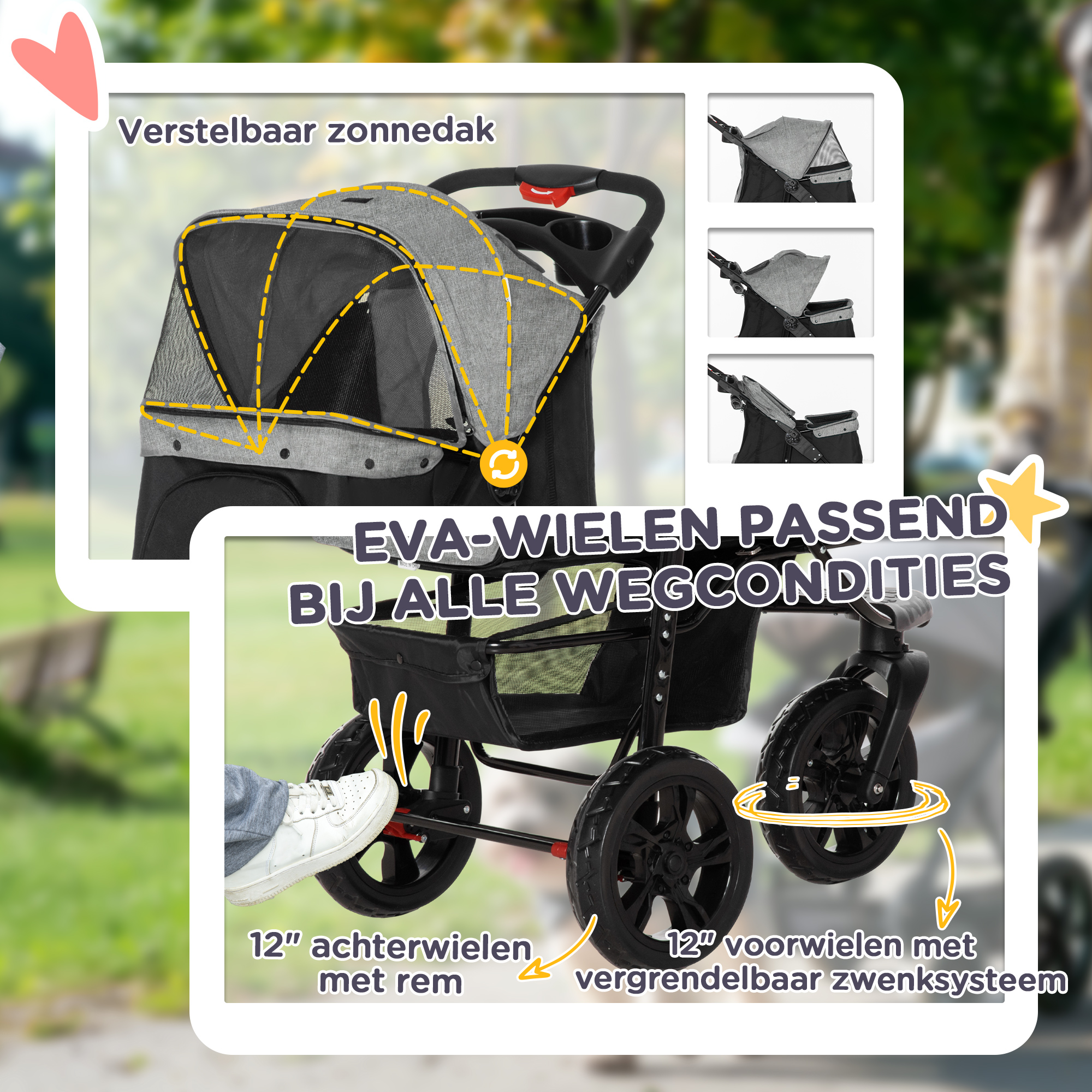 huisdierentrolley hondenbuggy hondenkar
