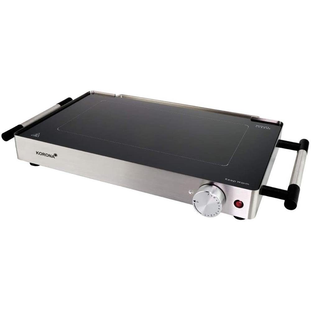 Tischgrill KORONA Glas-Grill 46100 Tischgrill 800W Edelstahl Warmhalteplatte