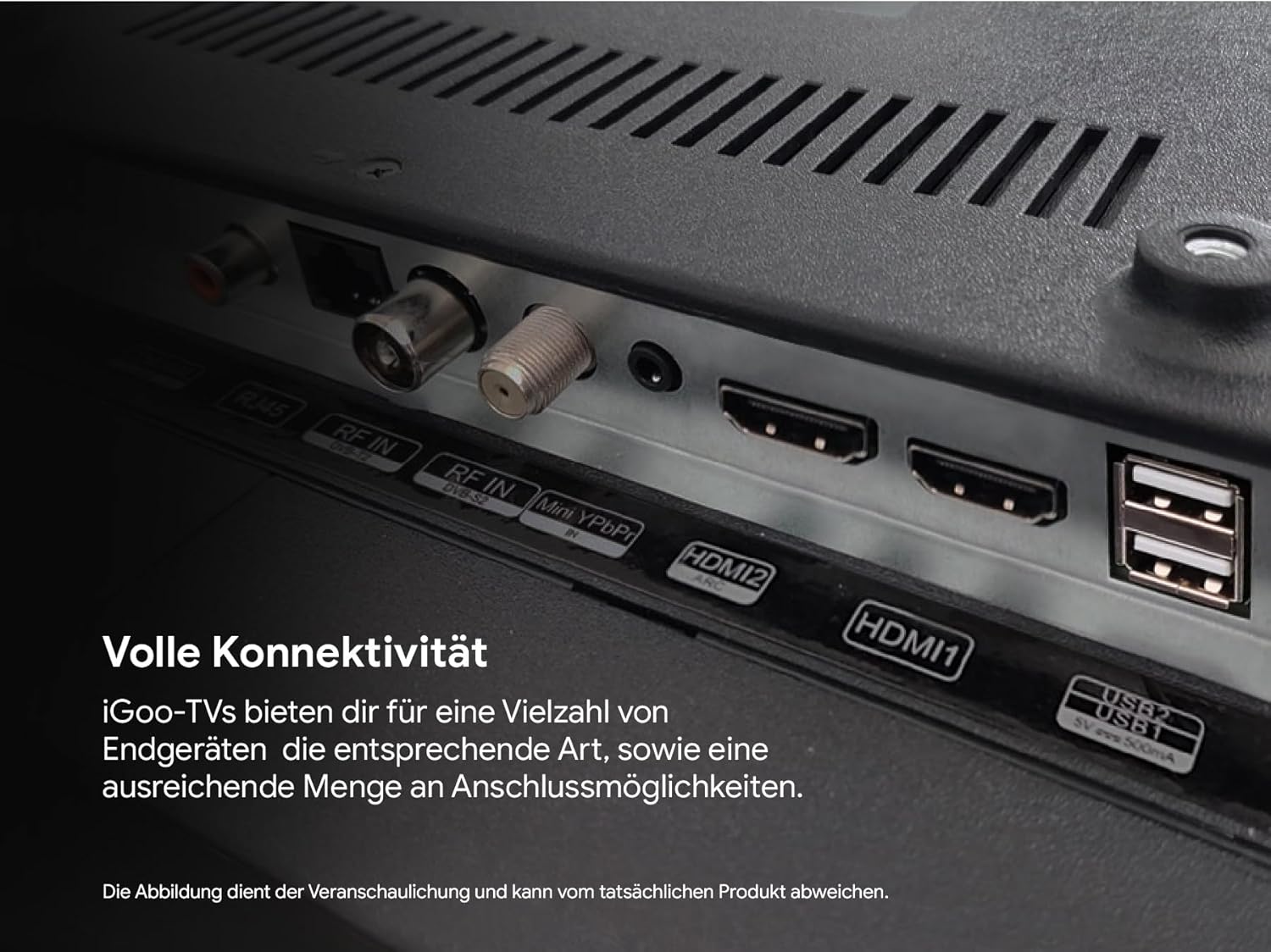DYON iGoo-TV 55U-2 – 55 Zoll (139 cm) 4K Ultra-HD Smart TV mit Google TV, HDR10, Triple Tuner (DVB-S2/C/T2), WLAN, Bluetooth, Google Assistant, Netflix, Prime Video, [Mo2025]
