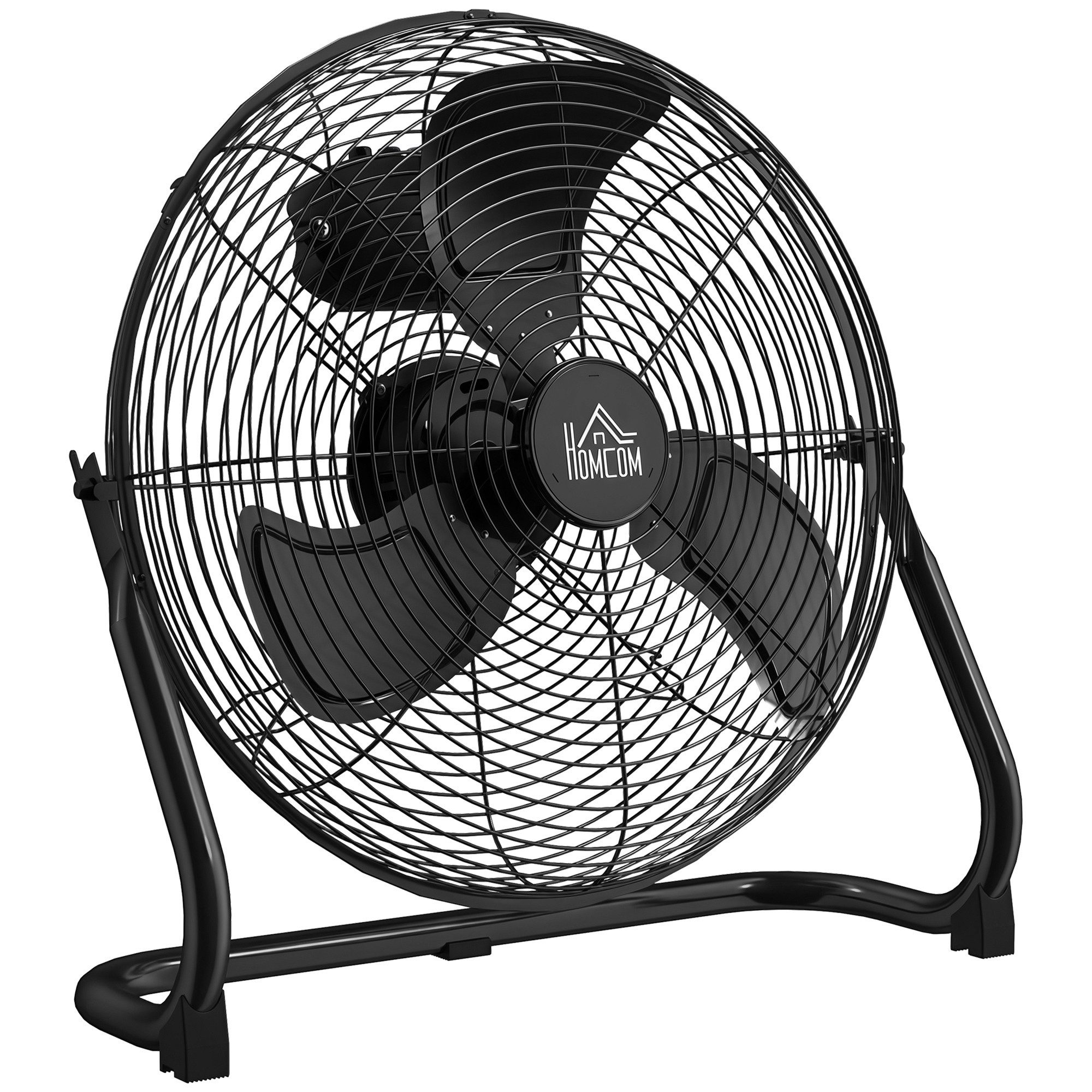 Bodenventilator Tischventilator mit verstellbarer Neigung, 4 Geschwindigkeitsstufen
