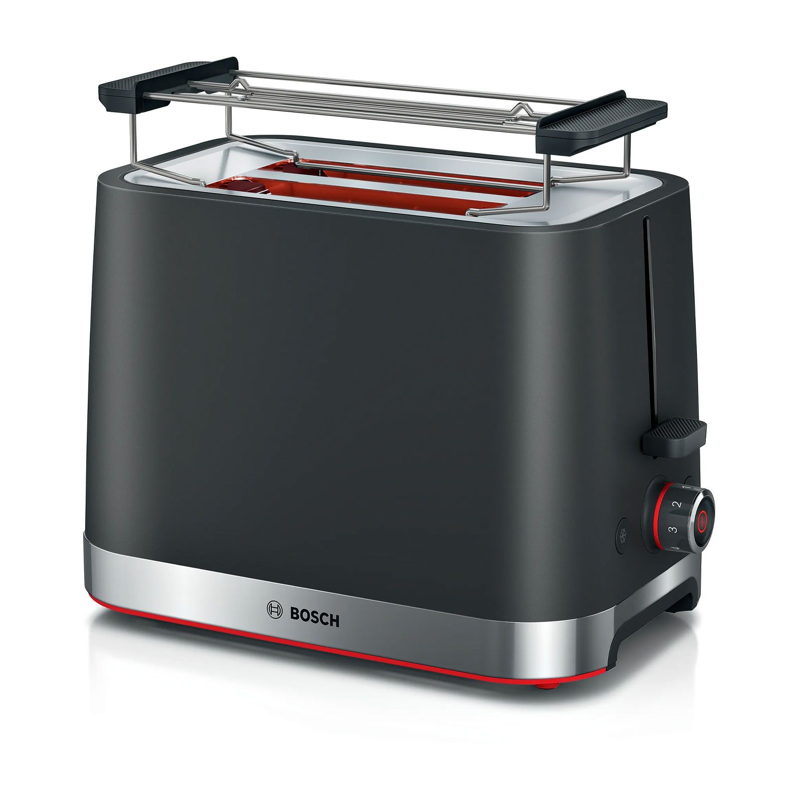 Toaster Toaster TAT4M223 für 2 Scheiben, 950 W, Schwarz, mit Brötchenaufsatz
