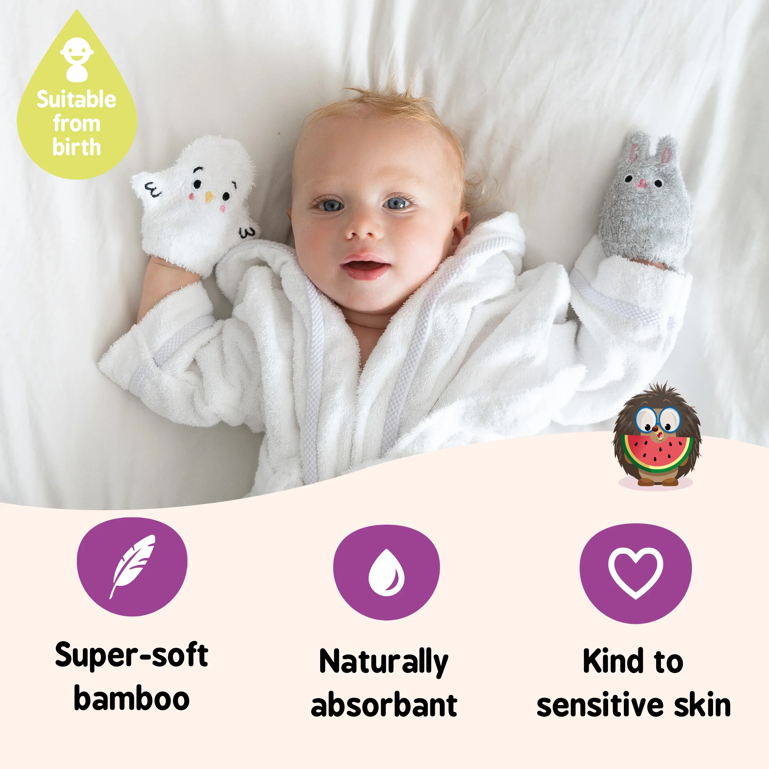 Bamboo Wash Mitts