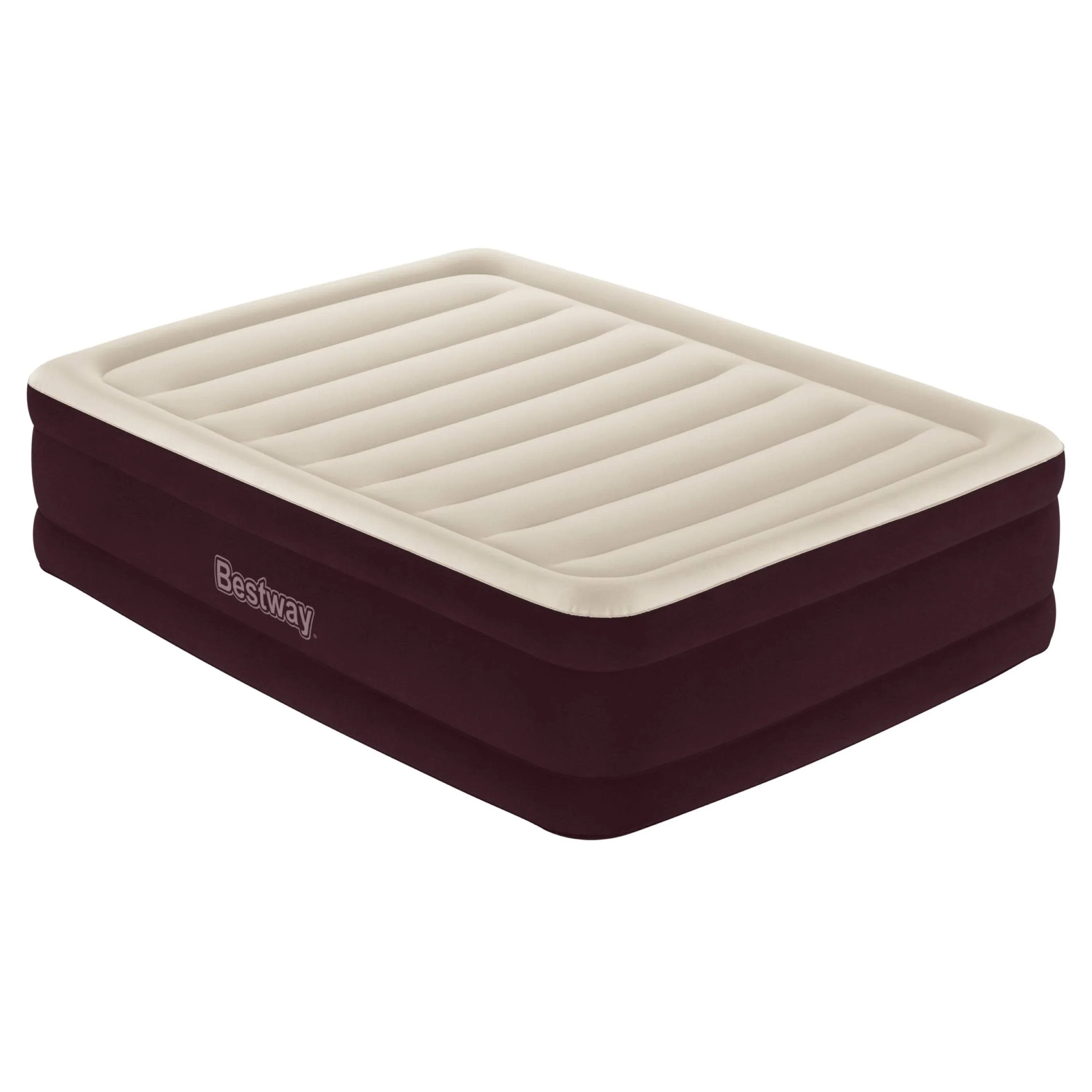 Bestway Maroon 20" Queen Air Mattress with Built in Pump
