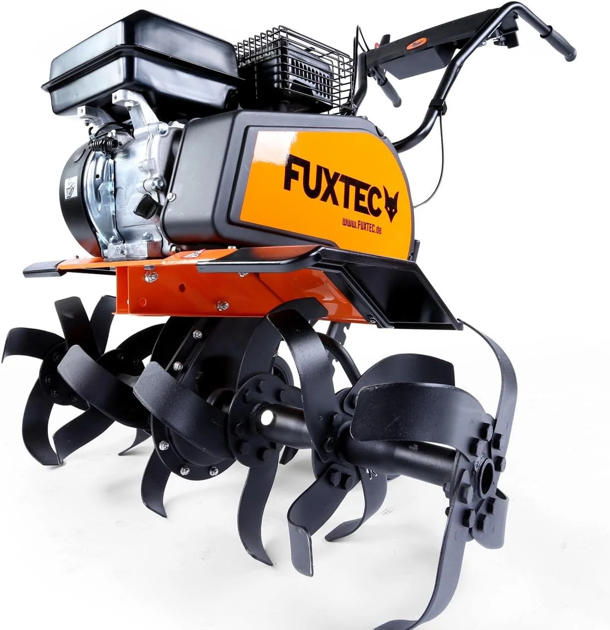 FUXTEC Benzin Gartenfräse FX-AF1212 Motorhacke Ackerfräse Bodenfräse Bodenhacke Kultivator mit Räder, mit 212cc Hubraum und bis zu 85cm Arbeitsbreite