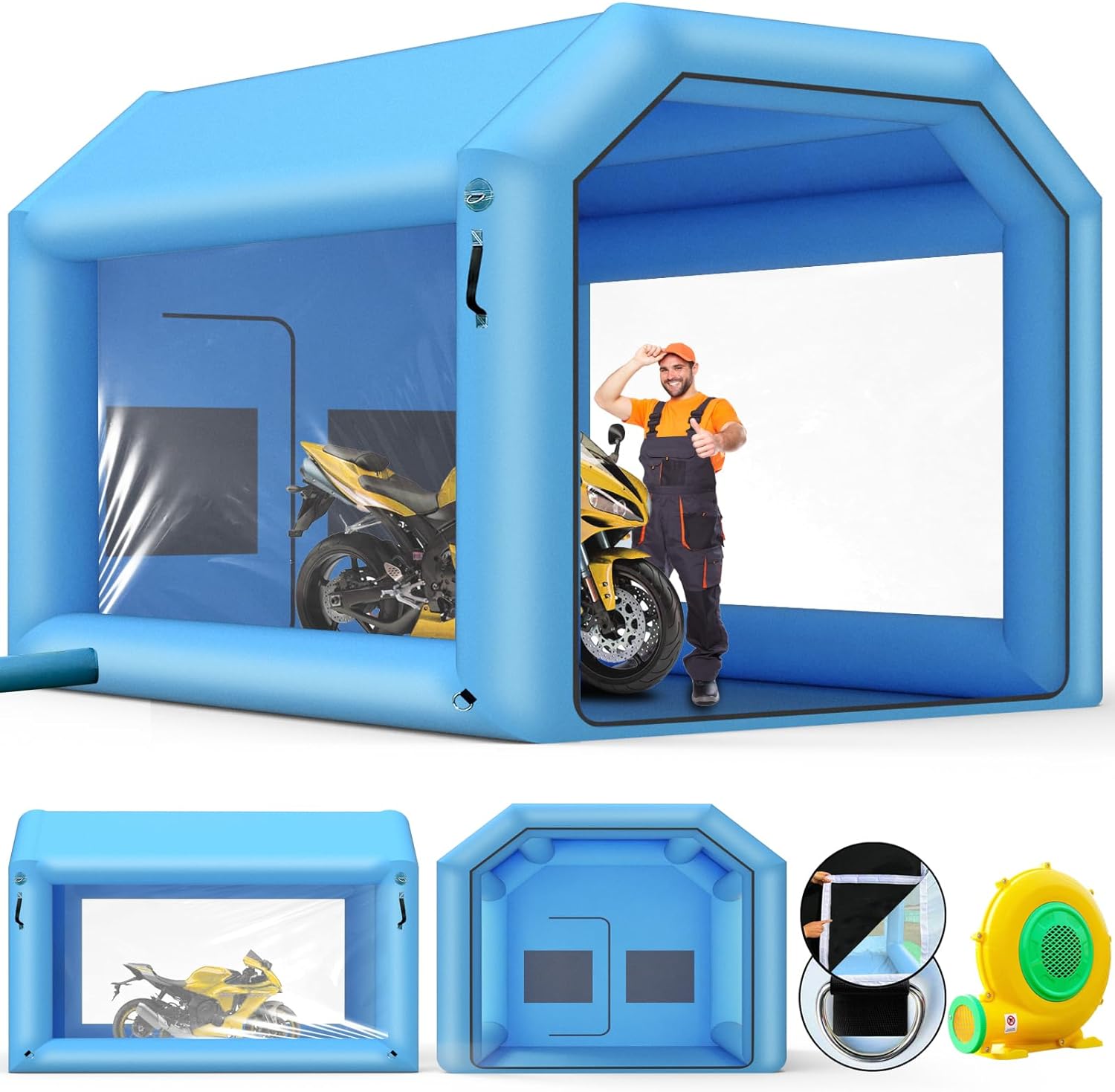 Brand Inflatable Paint Booth &ndash; Portable Spray Tent with Air Blowers & Double Layer Filter for Car & Furniture Painting