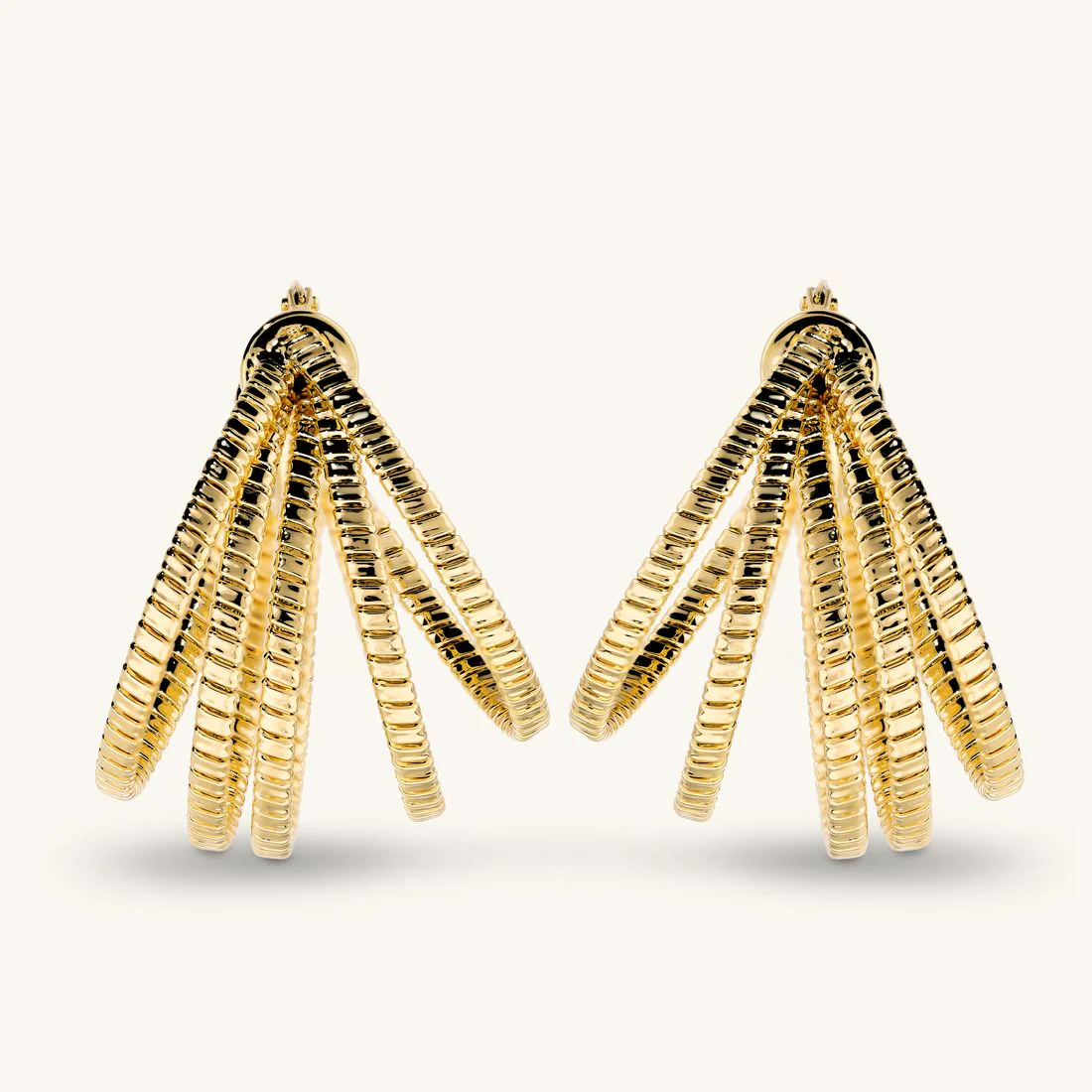 Orecchini Etrusca Gioielli multifilo con texture rigata M17109EBR.YGXXONES