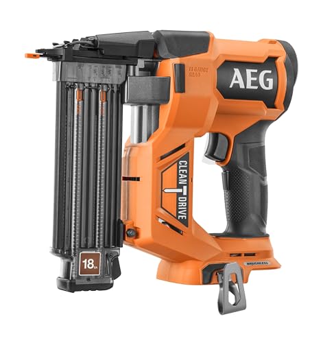 AEG   Chiodatrice di finitura senza fili Brushless [PRO18V] 18 Ga   Modalità raffica o sequenziale   2,4 Kg   Lunghezza chiodi da 16 a 55 mm   Consegnato in confezione (senza batteria)   B18BN18 0 : Amazon.it: Fai da te