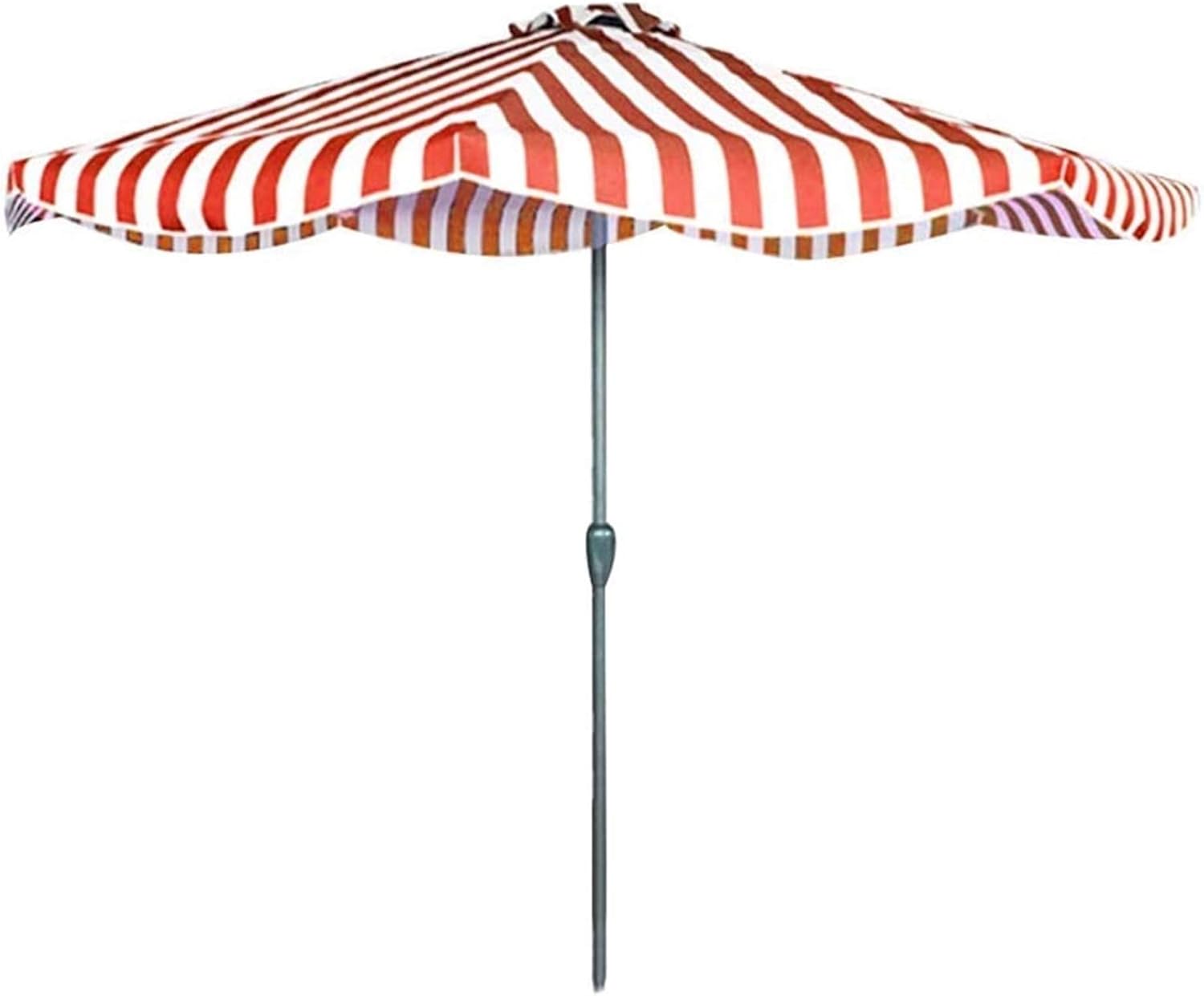 Gartenschirme für den Außenbereich, Sonnenschirm, 2,7 m, Modestreifen, Gartentisch, Sonnenschirm mit Kurbel für den Außenbereich, für Terrasse/Strand/Poolschirme, Uv50+, ohne Sonnenschirmständer good