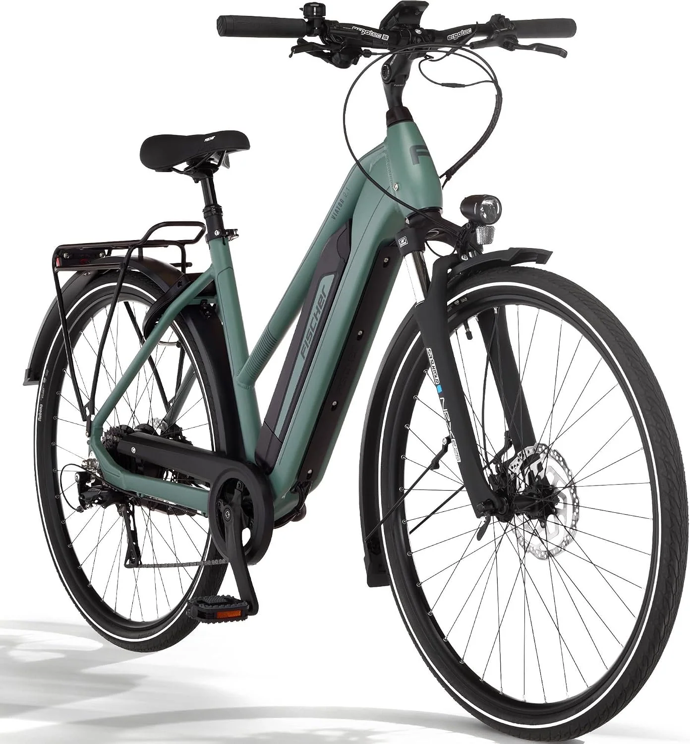 Fischer E-Bike, 459 Wh, 48 V, Mehrfarbig, Trekking VIATOR 2.1 Active, Elektrofahrrad für Damen und Herren, RH 45
