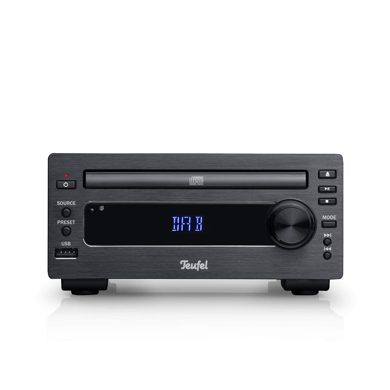Mini-Stereo-Anlage mit Bluetooth DAB+ und CD-Player USB-Anschluss 2-Wege-Stereolautsprecher Fernbedienung Lautsprecherkabel