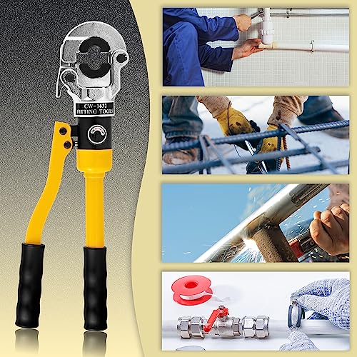 CGOLDENWALL Crimpatrice Idraulica Tubi Multistrato, con Stampi TH16 20 26 32 mm², Uscita 16T, con Testa di Crimpaggio Girevole a 360°, per Tubi in Rame/Alluminio Plastica/Pex/PB : Amazon.it: Fai da te