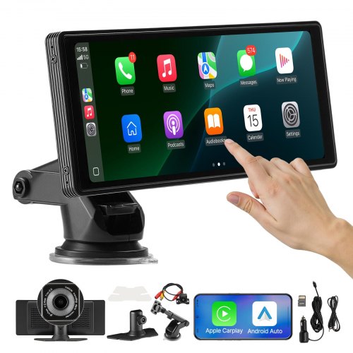VEVOR Autoradio CarPlay Touchscreen 254mm Apple Android Front-/Rückkamera