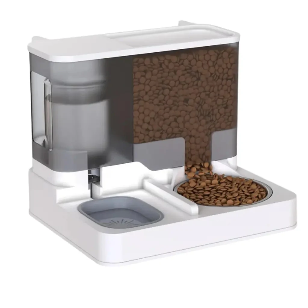 2-in-1 Gravity Pet Feeder & Water Dispenser �C No Electricity, Food-Grade PP Plastic