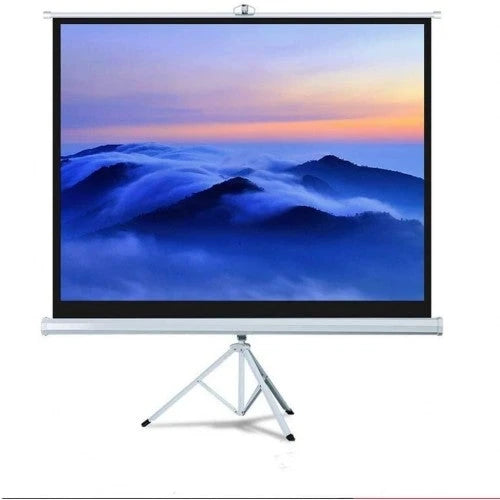 Premium 72&prime;&prime; White Tripod Projector Screen &ndash; 4:3 HD for Home Theater & Office Presentations