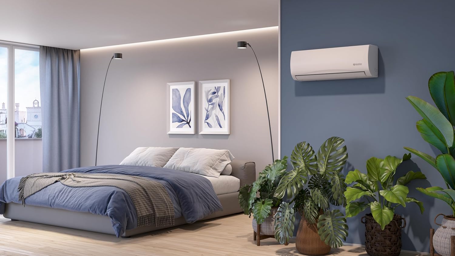 Olimpia Splendid, Mystral S1 E 12 Air Conditioning 12000 BTU / h Monosplit Inverter, Gas R32, Class A++, Cooling Function, Heating, Dehumidification and Ventilation, Integrated Wifi