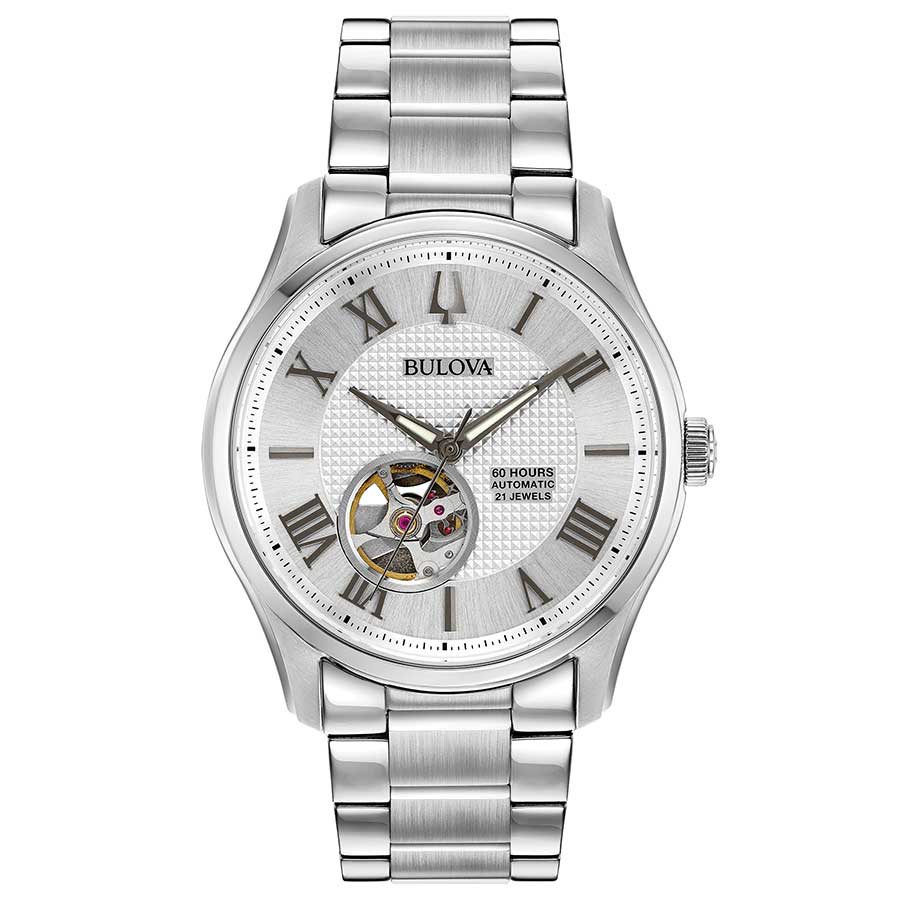 Orologio Bulova 96A207 automatico 60 ore di carica argento