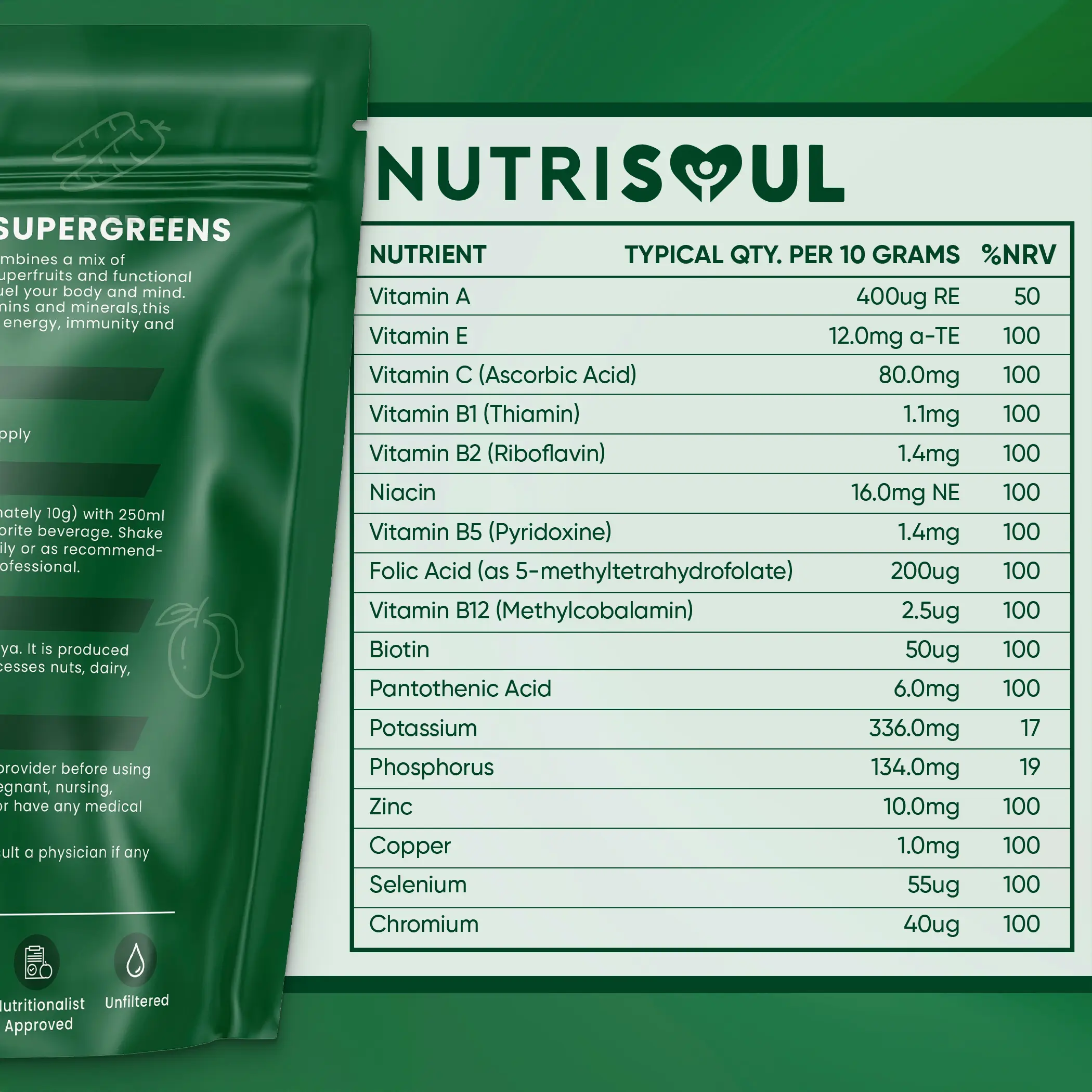 Super Greens Powder Complex - 30 Sachets