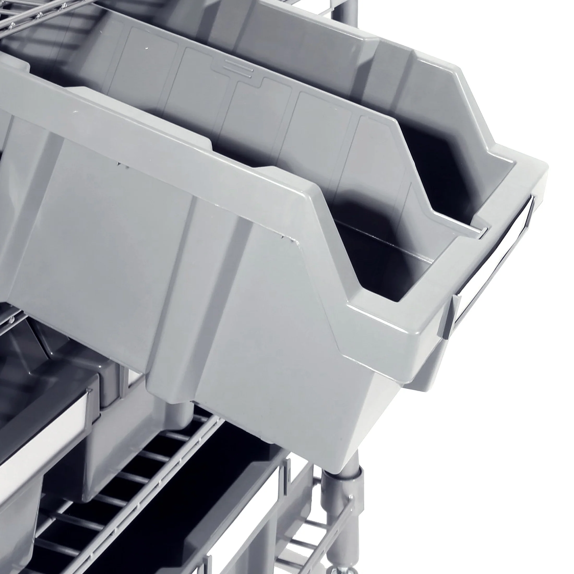 Scaffale NSF a 7 livelli con 12 contenitori