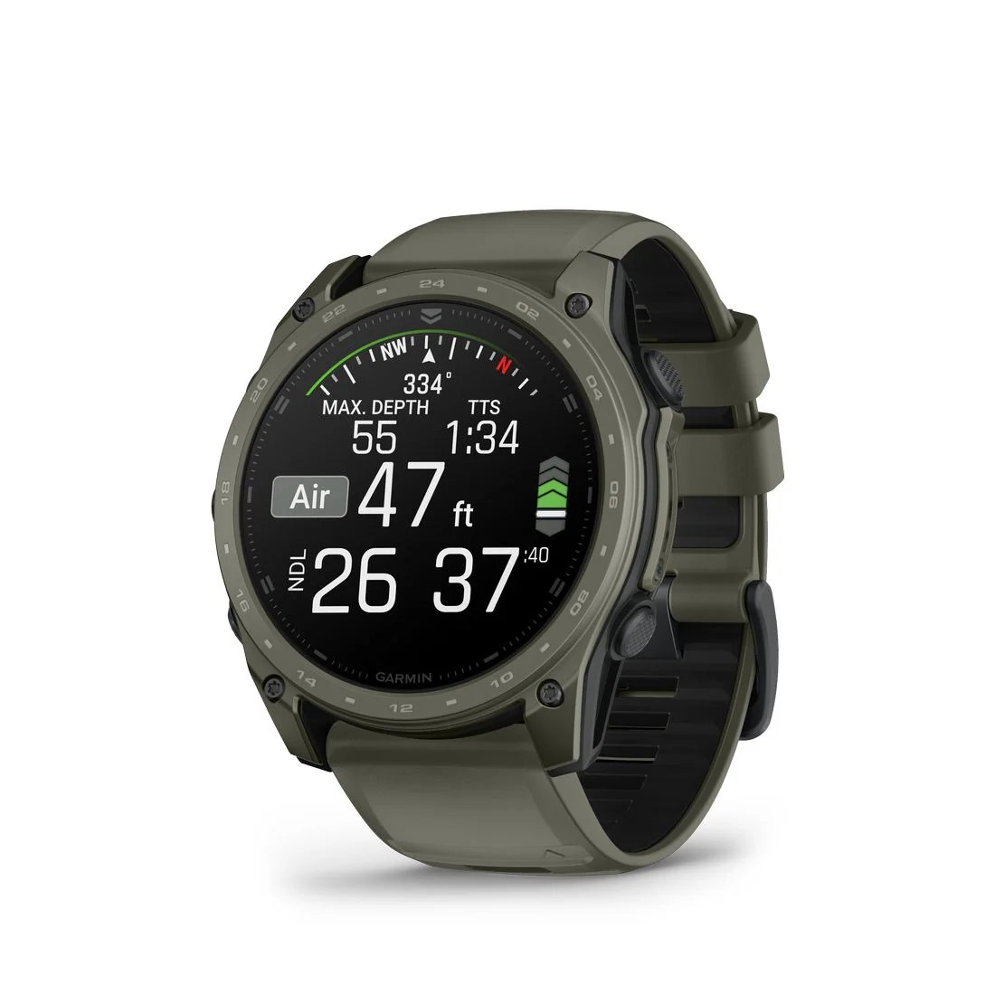 Orologio Garmin Tactix 8 Amoled 51mm rivestimento Cerakote Olive Drab 010-04553-11