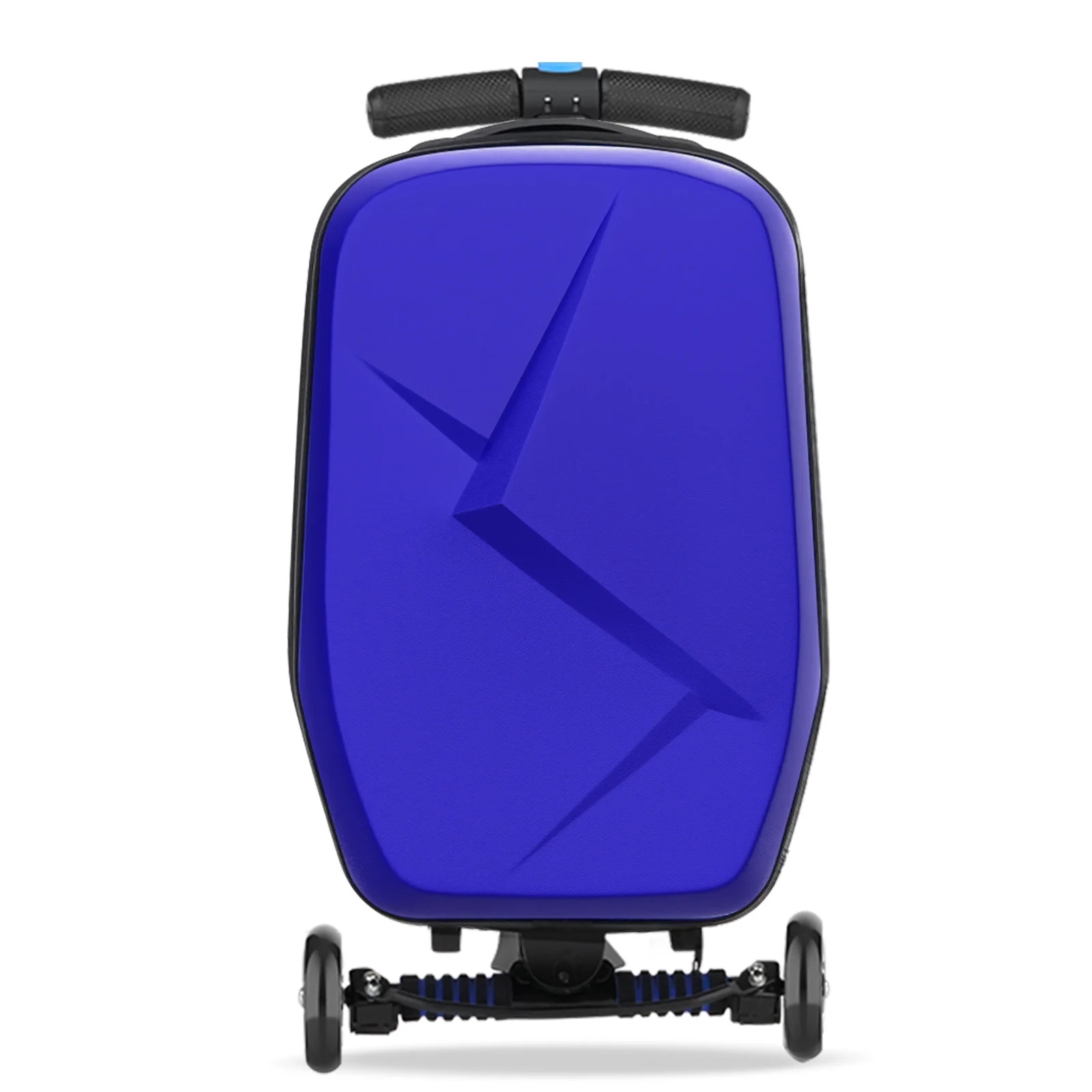 Advwin Scooter Luggage for Kids & Adults, Hardside Ride on Suitcase for Kids Ages 4-15 Multifunctional Lightweight Foldable Carry on Luggage with Wheels Ride on for Children Teenagers, Pink