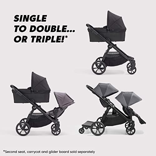 Baby Jogger City Select 2   Passeggino, navicella e protezione dalle intemperie, leggero e compatto, convertibile da singolo a doppio, ardesia radiante : Prima infanzia