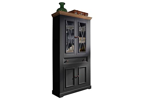 Woodroom Oslo   Armadietto per vetrina, in legno, grigio, 109 x 214 x 42 cm : Amazon.it: Casa e cucina