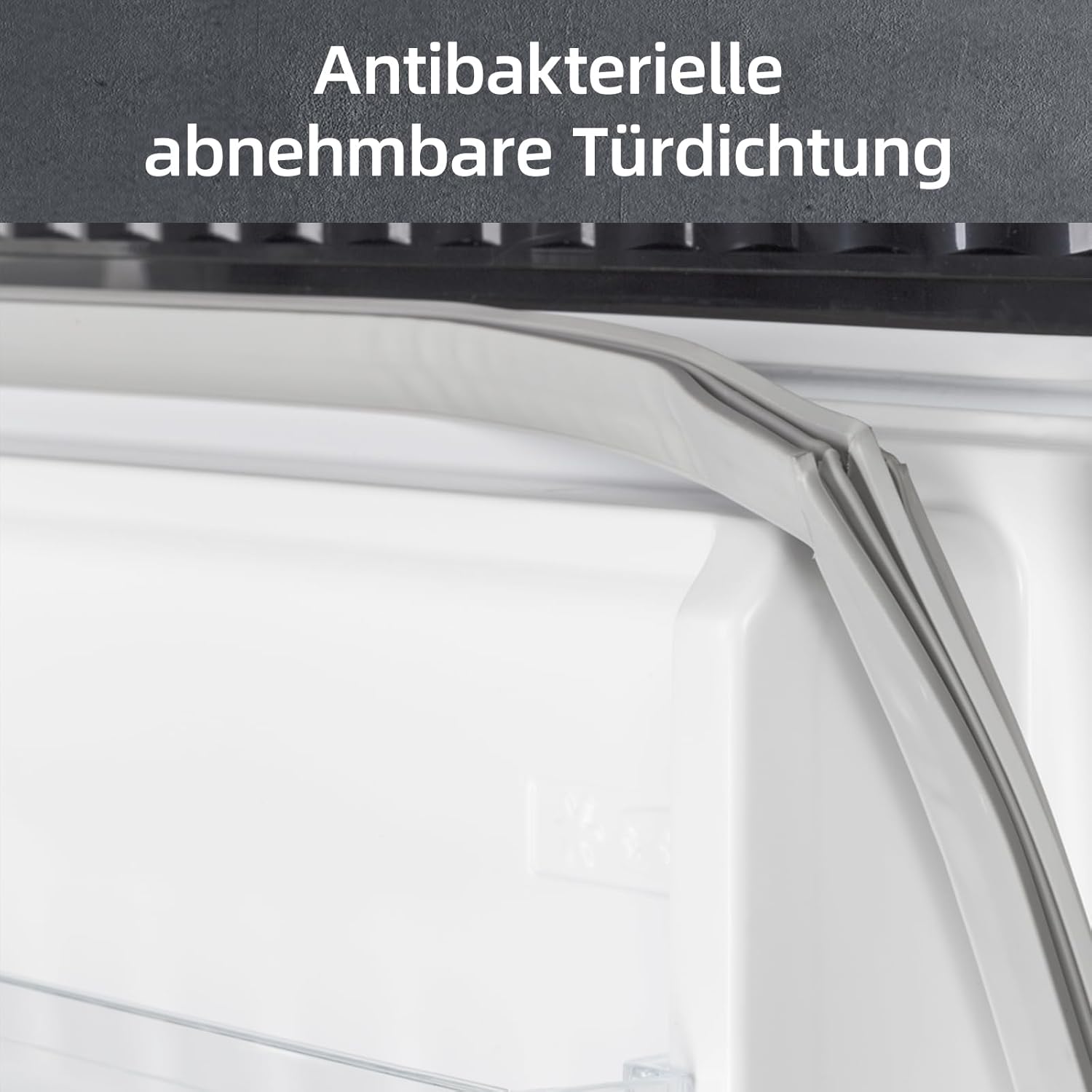 CHIQ CTT107BC Kühlschrank Klein 107 Liter, Höhe 84cm, Tiefe 55cm, Platzbedarf nur 0,3 ㎡, Mikro-Gefrierfach, Vario Box, 7 Temperaturregelstufen, geräuscharm, 87 kWh/Jahr, Schwarz