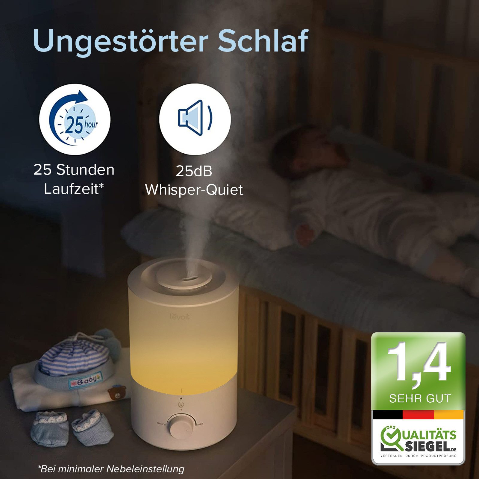 Kombigerät Luftbefeuchter und -reiniger Dual 150 Ultrasonic Cool Mist Humidifier
