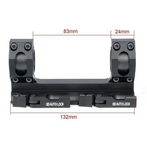 Green Blob Outdoors GBO-QD-BLK Scope Rings Mount Top Rail 30mm - 1 inch Ring Tactical Recon for Burris, Nikon, Leupold, Vortex, UTG,