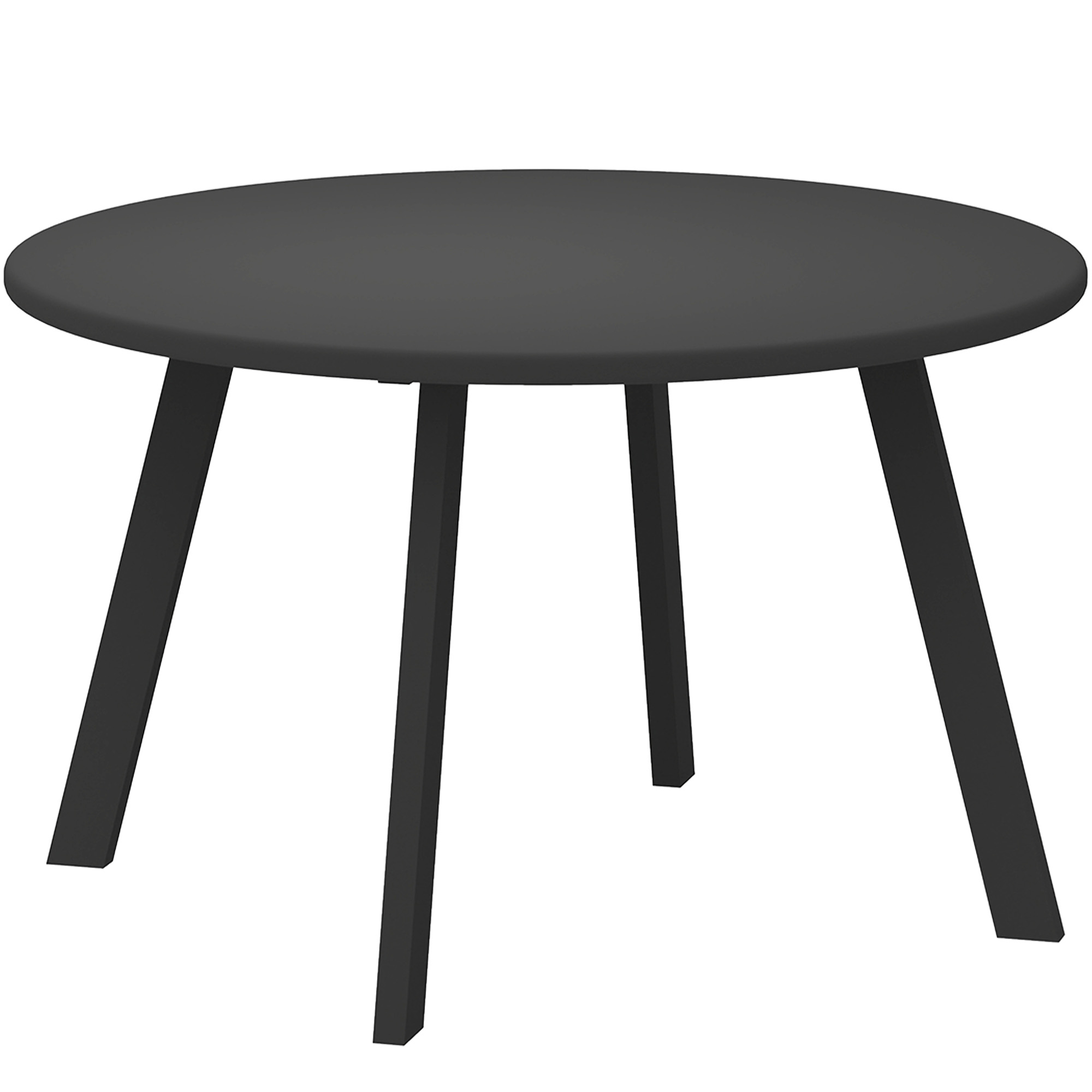 Outsunny Beistelltisch Balkontisch aus Metall Rund Kaffeetisch wetterfest Gartentisch Ø70 x 42H cm Schwarz